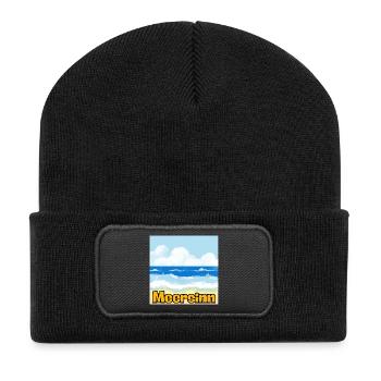 MEERSINN – AMBIANCE PLAGE, VACANCES ET SOLEIL ! 🏖️ - Beanie recyclé à patch - noir - Devant