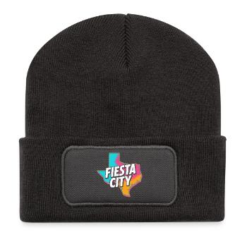 Fiesta City Neon Texas - Recycelte Patch Beanie - Dunkelgrau - Vorne