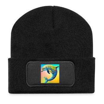 dolphin - Recycled Patch Beanie - black - Front