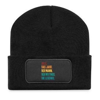 Vintage Né en 1955 Homme Mythe Légende - Beanie recyclé à patch - noir - Devant