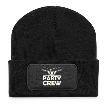 Party Crew Palm Trees - Recycled Patch Beanie - black - Front