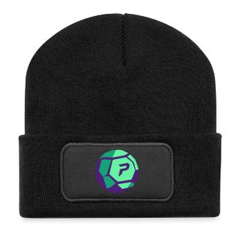 Balle de tennis de padel géométrique - Beanie recyclé à patch - noir - Devant