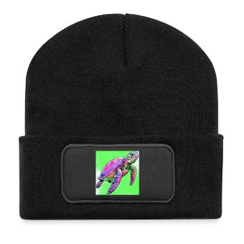 turtle - Recycled Patch Beanie - black - Front