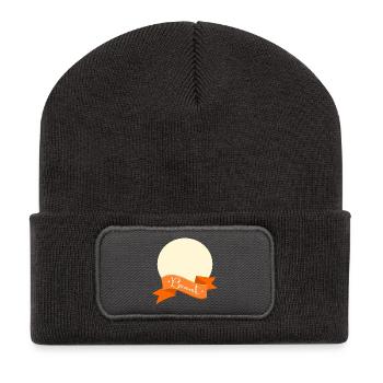 Braut Schleife - Recycelte Patch Beanie - Dunkelgrau - Vorne