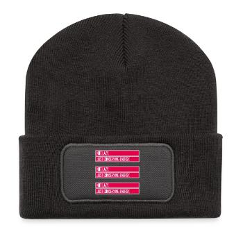 Pas paresseux, juste économiser de l’énergie, drôle de paresseux à dire - Beanie recyclé à patch - charbon - Devant