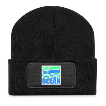 Save The Ocean Ocean Activism Environment Statement - Recycled Patch Beanie - black - Front