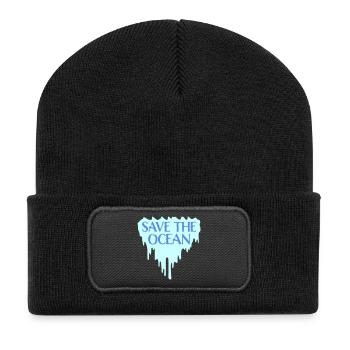 Save The Ocean Ocean Activism Environment Statement - Recycled Patch Beanie - black - Front