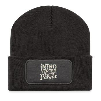 Introverted Plant Parent - Recycled Patch Beanie - dark grey - Front