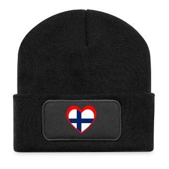 Suomi Sydän – Rakkaus Suomeen - Recycled Patch Beanie - black - Front