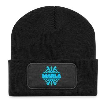 First name Marla - Recycled Patch Beanie - black - Front