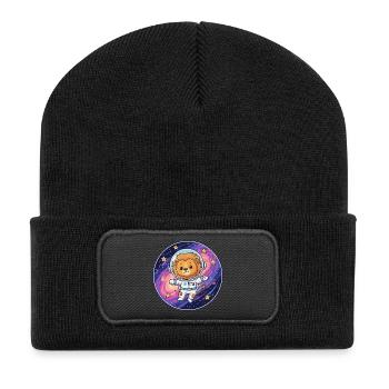 Leo astronaut in space - Recycled Patch Beanie - black - Front