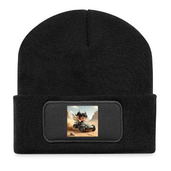 Aventurière Fée dans une voiture du désert - Beanie recyclé à patch - noir - Devant