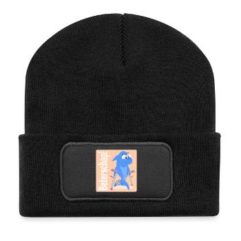 Gute Besserung, Kinder. - Recycelte Patch Beanie - Schwarz - Vorne
