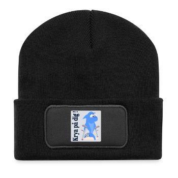 Gute Besserung, Kinder - Recycelte Patch Beanie - Schwarz - Vorne