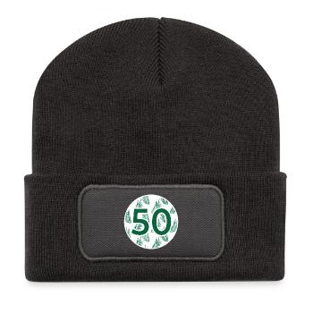 50 cinquante plantes - Beanie recyclé à patch - charbon - Devant