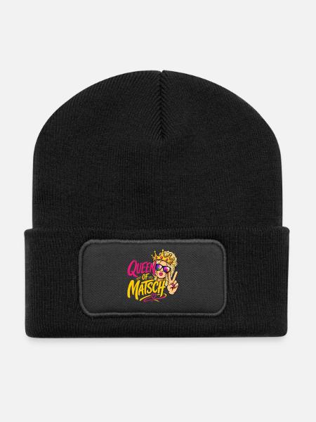 Queen of Mud - Blonde - Recycled Patch Beanie - black