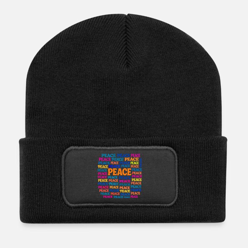 Peace - Recycled Patch Beanie - black