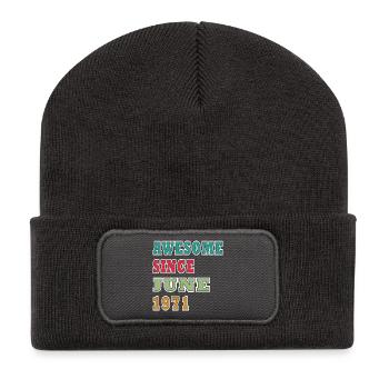 Awesome Seit Juni 1971 - Recycelte Patch Beanie - Dunkelgrau - Vorne