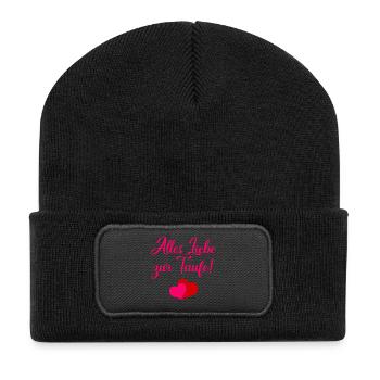 Paroles de baptême Bébé du baptême - Beanie recyclé à patch - noir - Devant