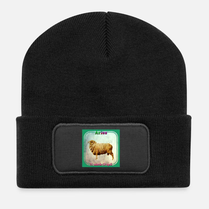 Aries - Recycled Patch Beanie - black