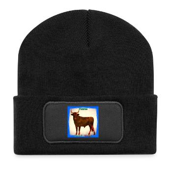 taureau - Beanie recyclé à patch - noir - Devant