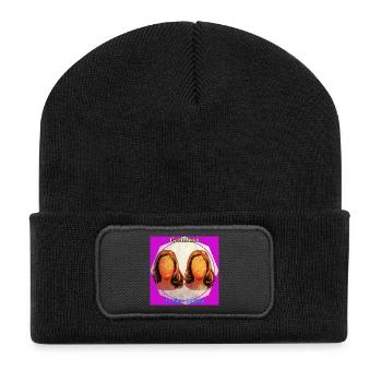 Jumeaux - Beanie recyclé à patch - noir - Devant