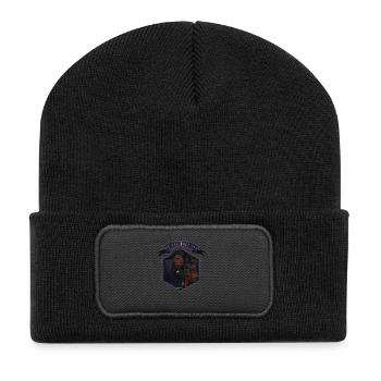 We can roll it ! Black - Beanie recyclé à patch - noir - Devant