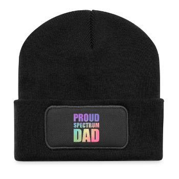 Proud Spectrum Dad - Recycled Patch Beanie - black - Front