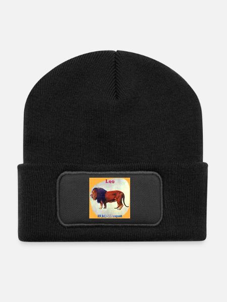 lion - Recycled Patch Beanie - black