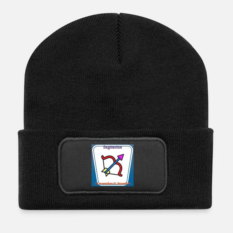 Sagittarius - Recycled Patch Beanie - black