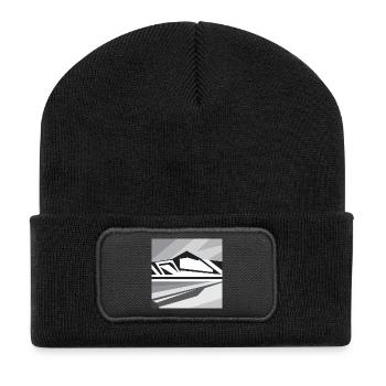 Geometric Mountains - Recycled Patch Beanie - black - Front