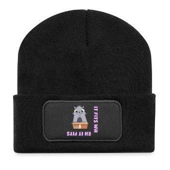 Ça va quand ça va - Beanie recyclé à patch - noir - Devant