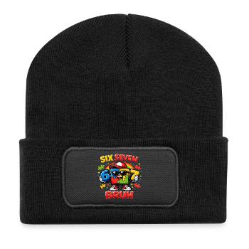 Bruh Saying Funny Retro Vintage Youth Language Of The - Recycled Patch Beanie - black - Front