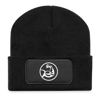 Biceps Black White - Recycled Patch Beanie - black - Front