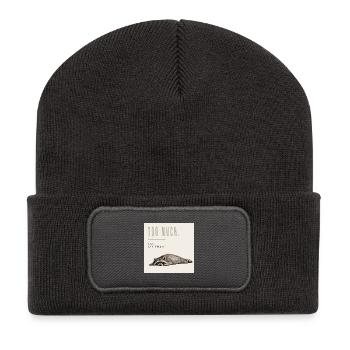 Too Much Funny Raccoon - Recycelte Patch Beanie - Dunkelgrau - Vorne