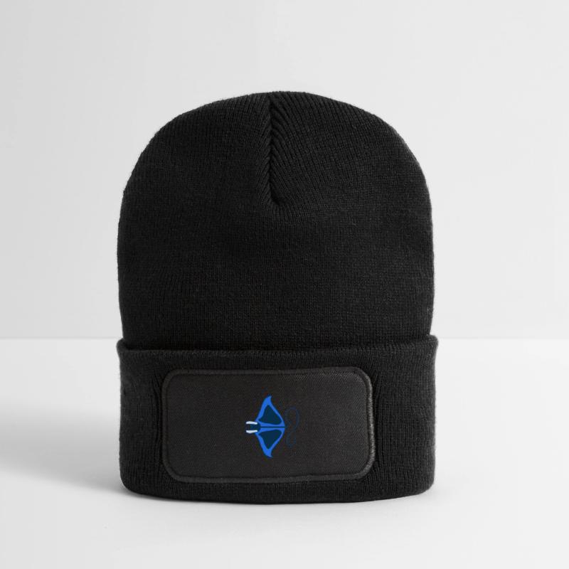 Manta Linear Blue Stylized Recycled Patch Beanie