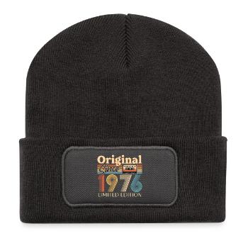 50th birthday, 50 years - Recycled Patch Beanie - dark grey - Front