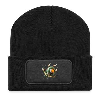 Steampunk-Schneckenreaktor - Recycelte Patch Beanie - Schwarz - Vorne