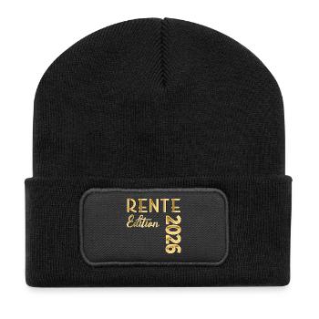 Dons pour les pensionnés 2026 - Beanie recyclé à patch - noir - Devant