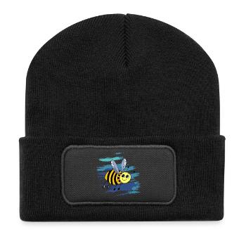 Insekt - Recycelte Patch Beanie - Schwarz - Vorne