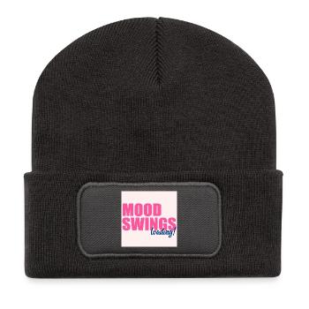 Stimmungsschwankungen lädt - Recycelte Patch Beanie - Dunkelgrau - Vorne