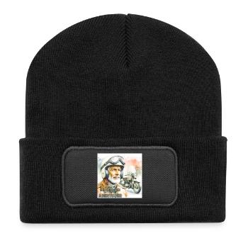 Geschichten und Abenteuer - Recycelte Patch Beanie - Schwarz - Vorne