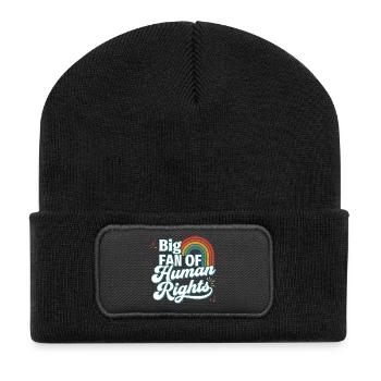 Mois de la fierté LGBTQ - Grand fan des droits humains - Beanie recyclé à patch - noir - Devant