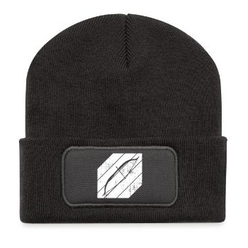 Sketch de tir à l’arc - Beanie recyclé à patch - charbon - Devant