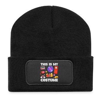 Retro Back to the 80s Vintage Design - Recycled Patch Beanie - black - Front
