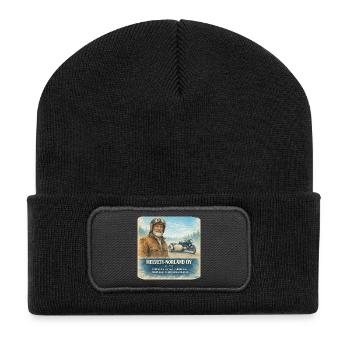 Helveti-Norland OY – Legende auf 3 Rädern - Recycelte Patch Beanie - Schwarz - Vorne