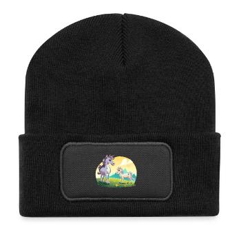 Unicorns at the Sonnenfeld - Recycled Patch Beanie - black - Front