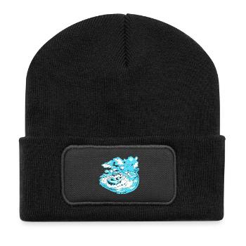 Ours polaire surfeur  - Beanie recyclé à patch - noir - Devant