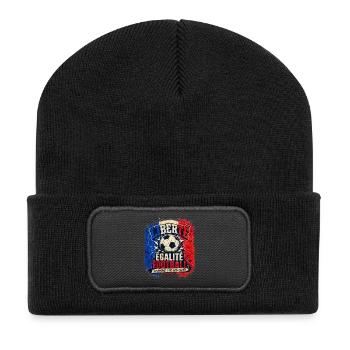 Football Liberté et Égalité | Tournoi 2026 Cadeau - Beanie recyclé à patch - noir - Devant