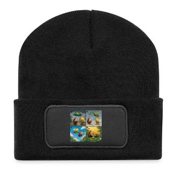 Ladybug and Bee: A Sweet First Moment - Recycled Patch Beanie - black - Front
